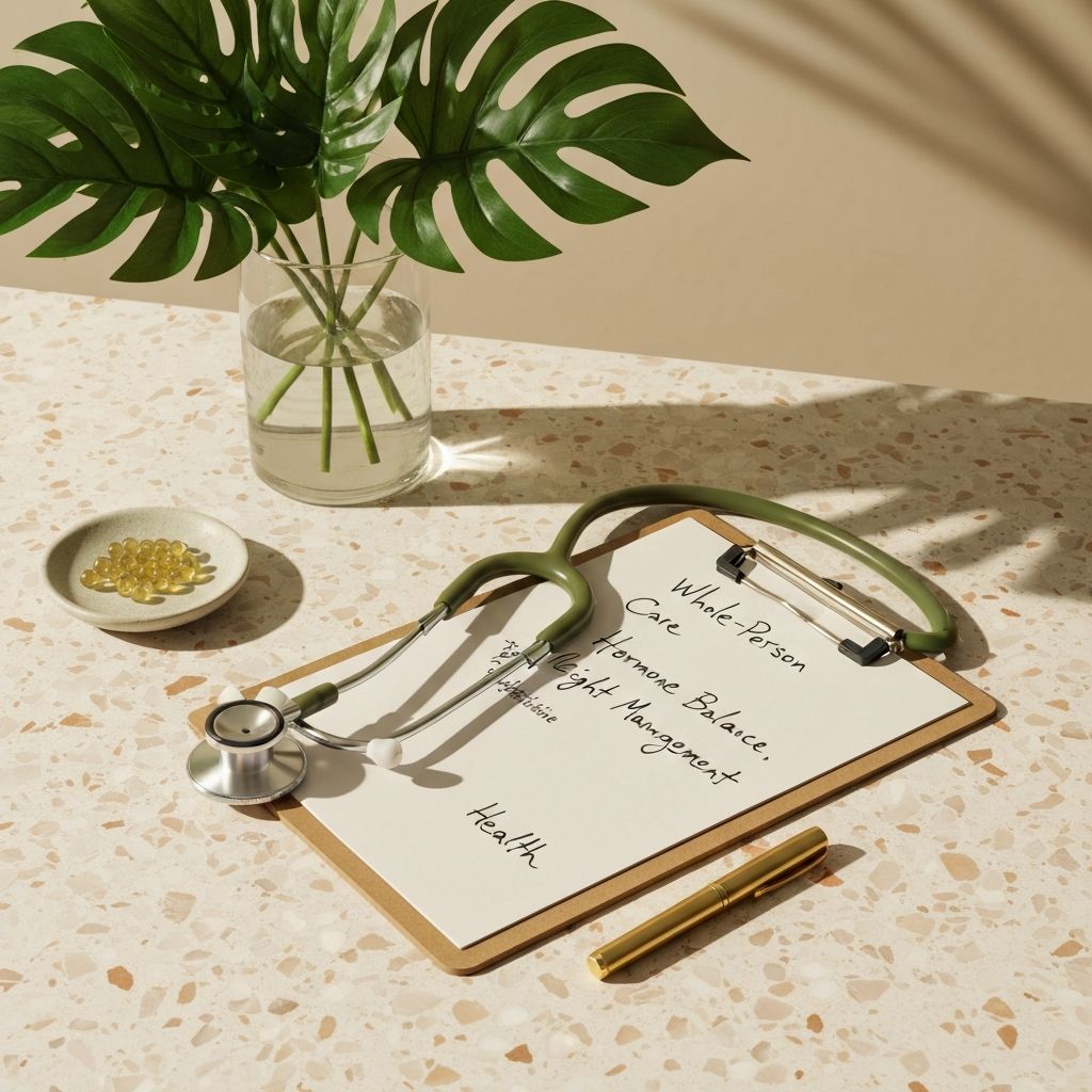 Wellness lifestyle with stethoscope and plants
